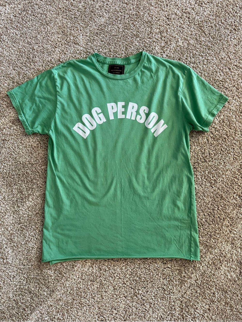 Retrobrand “DOG PERSON” Cotton T-Shirt, Small, EUC